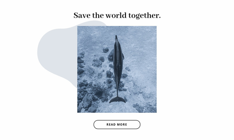 Save ocean together Landing Page