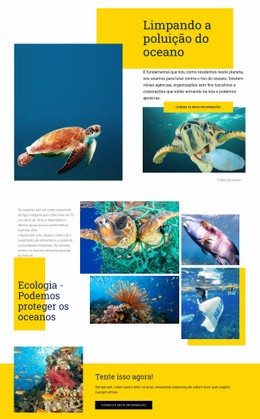 Proteja Os Oceanos - Modelo HTML5 Simples