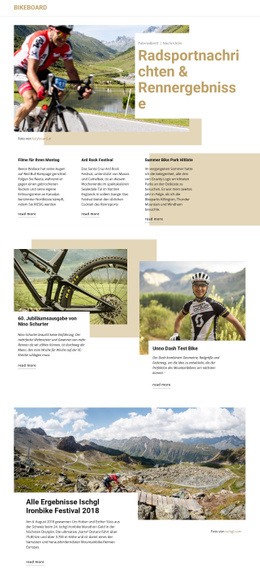 Website-Design Radsportnachrichten Für Jedes Gerät