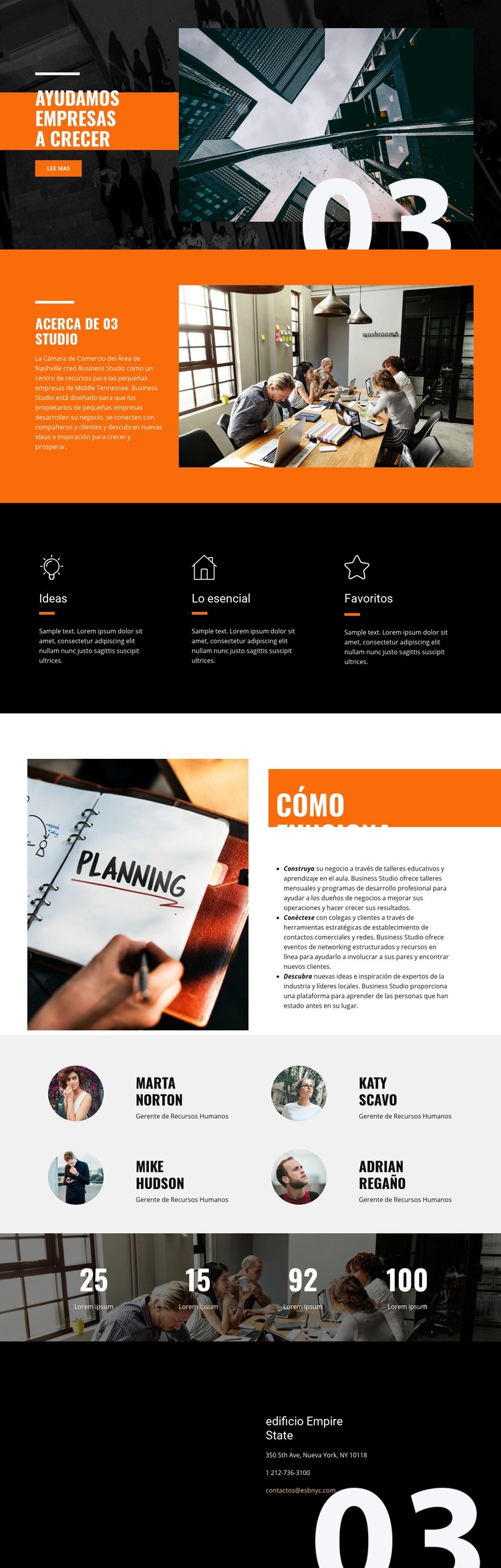 Crecimiento empresarial Plantilla HTML5