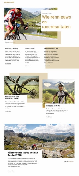 Exclusieve HTML5-Sjabloon Voor Cycling Nieuws