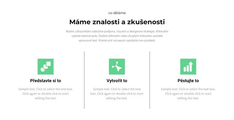 Hlavní kroky Šablona HTML