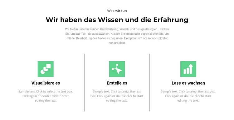 Hauptschritte HTML-Vorlage