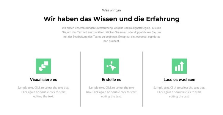 Hauptschritte HTML Website Builder