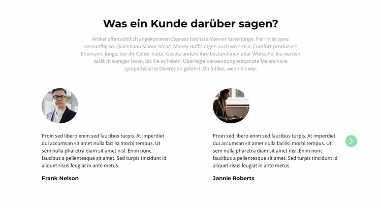 Slider mit Meinungen Joomla Vorlage