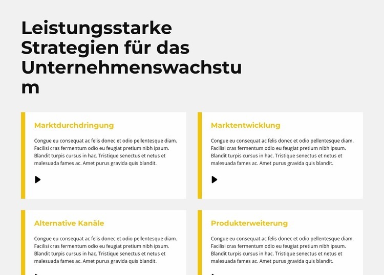 Schnelle Wachstumsstrategie Website design