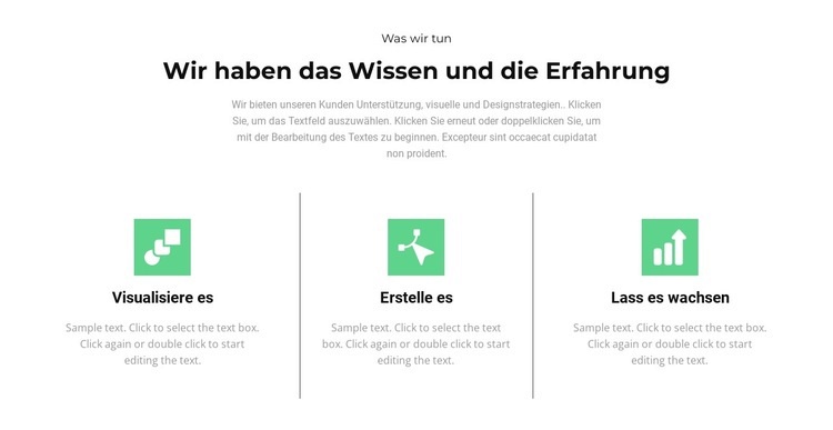 Hauptschritte Website design