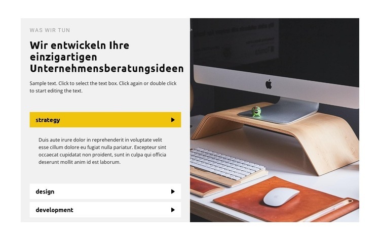 Meine Dienstleistungen Landing Page