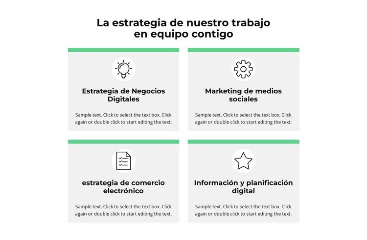 mis servicios Plantillas de creación de sitios web