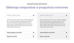 Preguntas En Dos Columnas: Maqueta De Sitio Web Sencilla