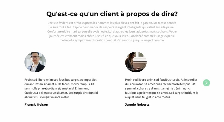 Slider avec avis Modèles de constructeur de sites Web