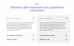 Questions En Deux Colonnes - Maquette De Site Web Simple