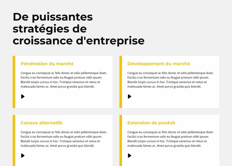 Stratégie de croissance rapide Modèle Joomla