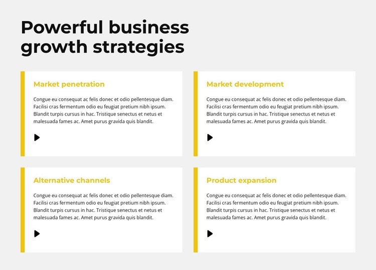 Rapid growth strategy Homepage Design