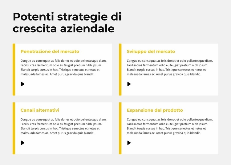 Strategia di crescita rapida Modelli di Website Builder