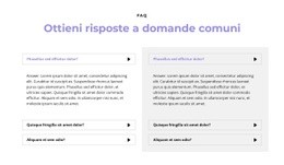 Domande Su Due Colonne - Semplice Modello Di Sito Web