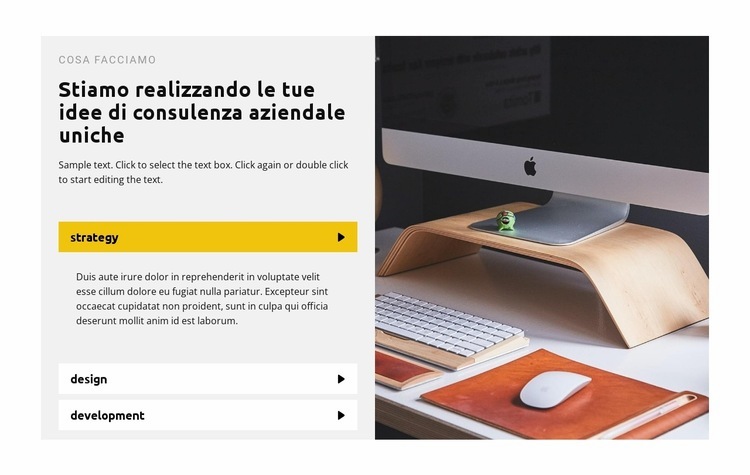 I miei servizi Mockup del sito web