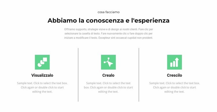 Passi principali Un modello di pagina