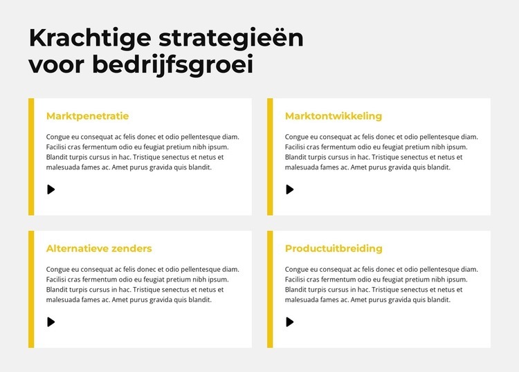 Snelle groeistrategie Bestemmingspagina