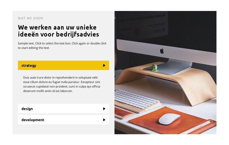 Mijn diensten Website mockup