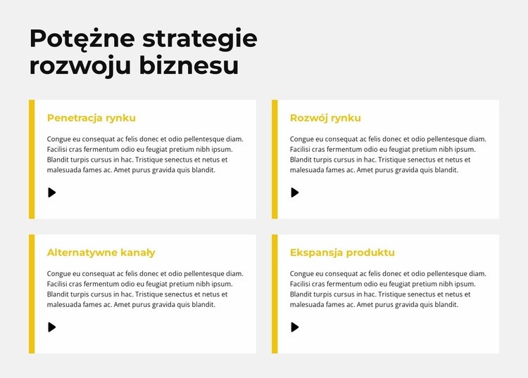 Strategia szybkiego wzrostu Makieta strony internetowej