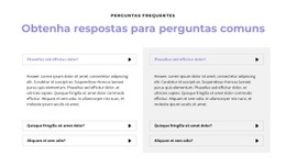 Perguntas Em Duas Colunas - Construtor De Sites Personalizados