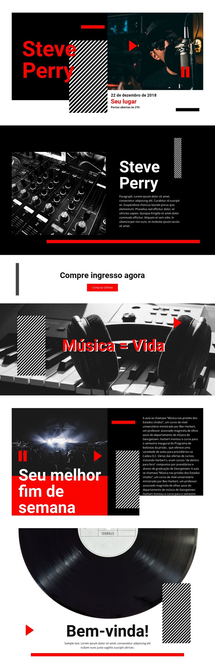 Musica de melhor qualidade Design do site