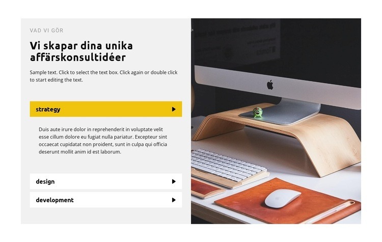 Mina tjänster HTML-mall