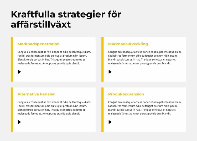 Strategi för snabb tillväxt HTML-mall