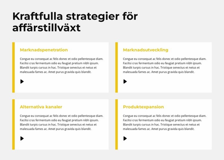 Strategi för snabb tillväxt Mall