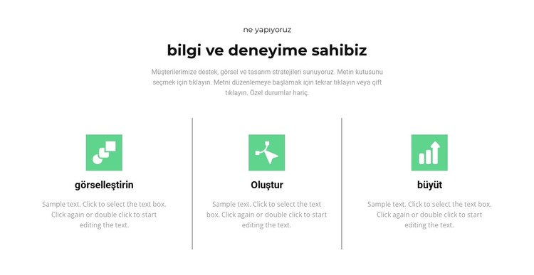 Ana adımlar CSS Şablonu