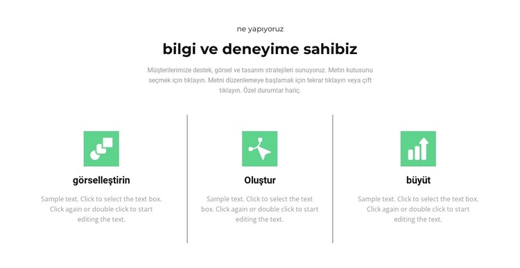 Ana adımlar HTML Şablonu