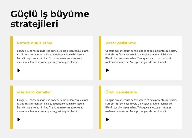 Hızlı büyüme stratejisi Web Sitesi Mockup'ı