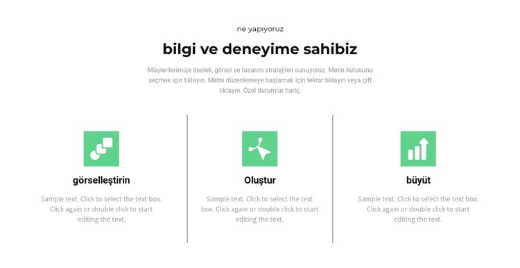 Ana adımlar Web Sitesi Oluşturucu Şablonları