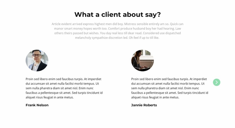 Slider with opinions Website Template
