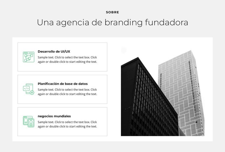 Una agencia fundadora Plantillas de creación de sitios web