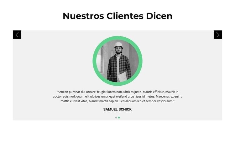 Opiniones sobre el cliente Página de destino