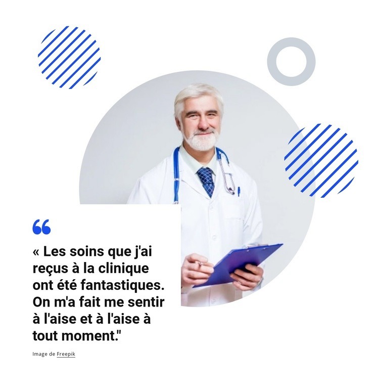 Les soins étaient fantastiques Modèle