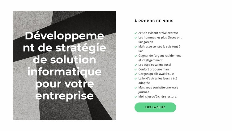 Stratégie pour réussir Modèle