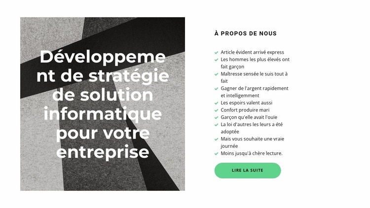 Stratégie pour réussir Modèle d'une page