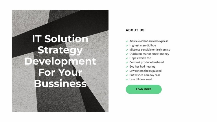Strategy for success Homepage Design