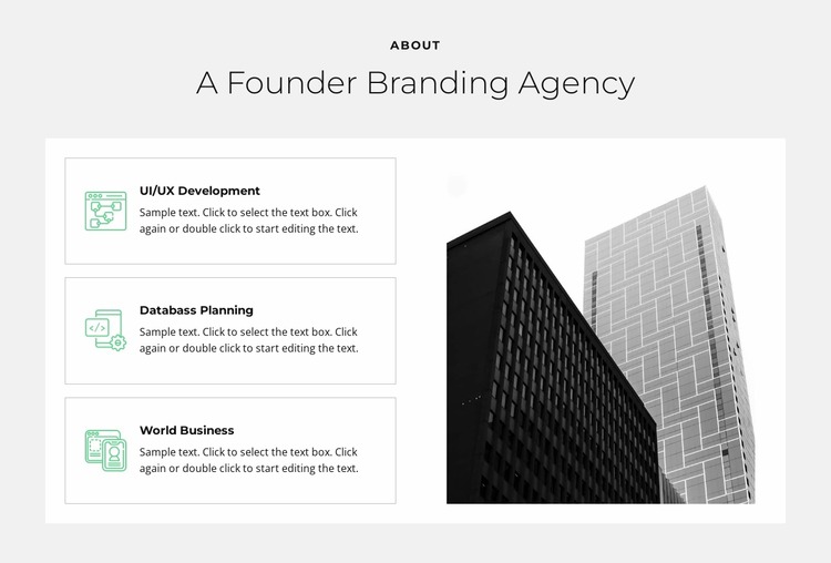 A founder agency Html Website Builder