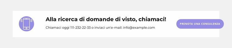 Prenota un tour Costruttore di siti web HTML