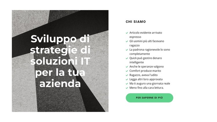 Strategia per il successo Costruttore di siti web HTML