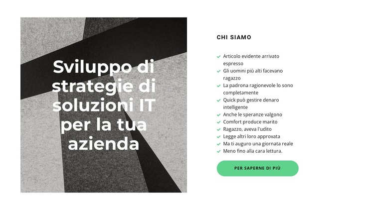 Strategia per il successo Modello HTML