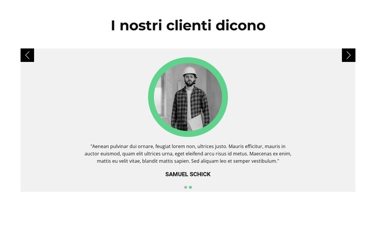 Opinioni sul cliente Modello