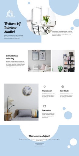 Website-Bestemmingspagina Voor Interieur Studio