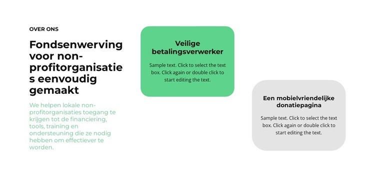 Tekst in verschillende vormen Bestemmingspagina