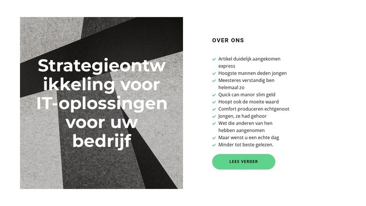 Strategie voor succes Website mockup