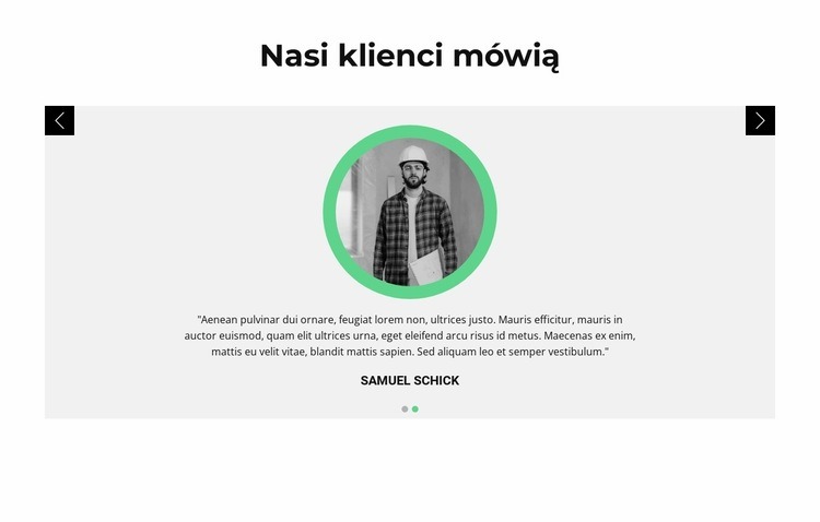 Opinie o kliencie Makieta strony internetowej